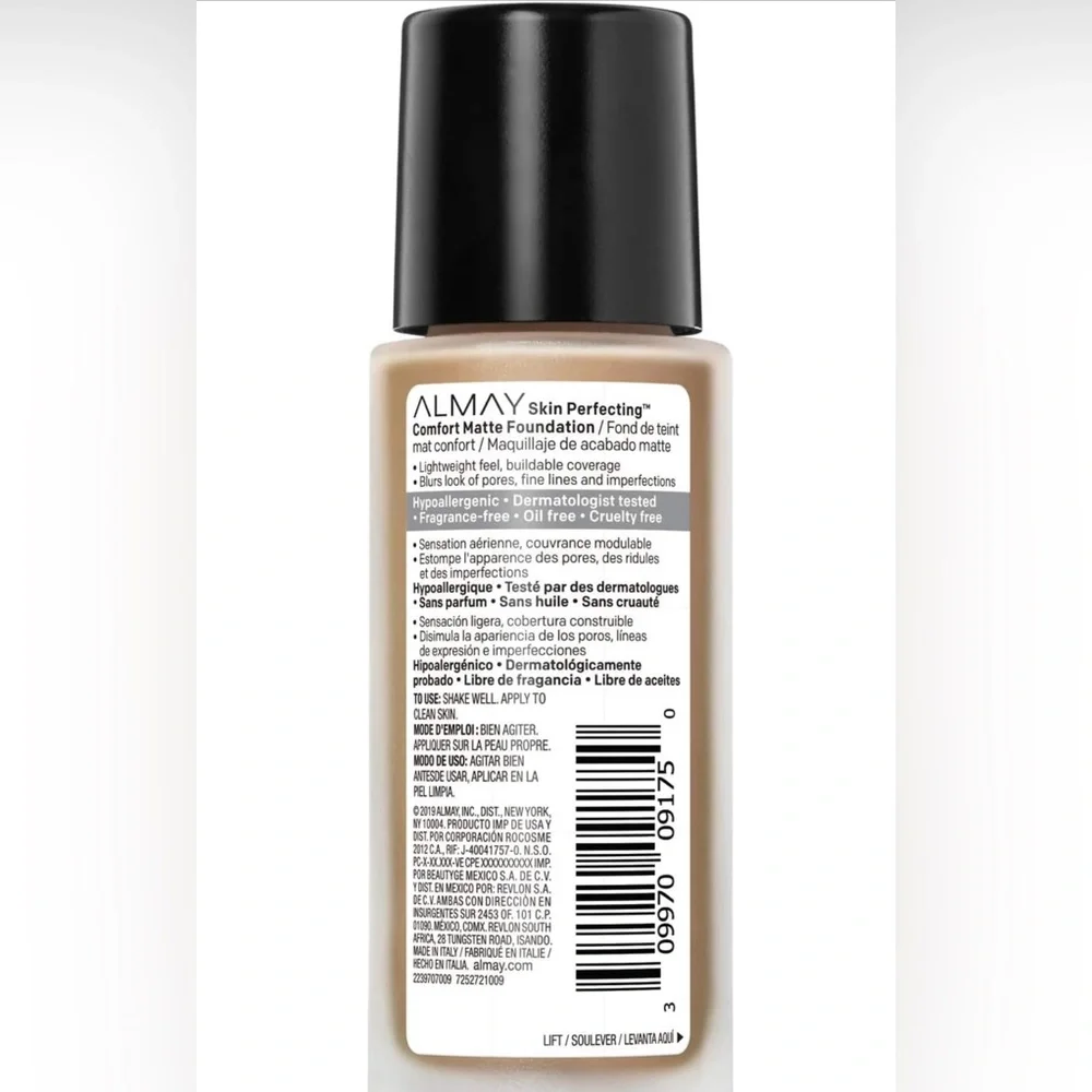 Almay Skin Perfecting Comfort Matte Foundation Color 180 Neutral Toasty …